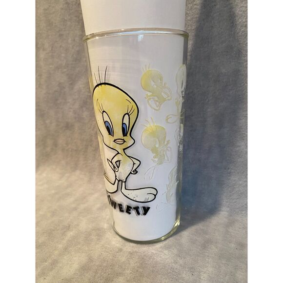 VTG Tweety Bird Looney‎ Tuney Warner Bros. Drinking Glass Tumber - Picture 6 of 6